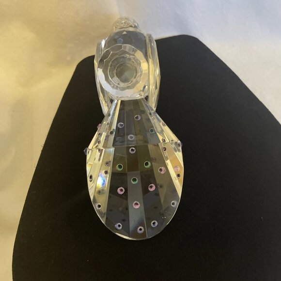 Sparkling Crystal Peacock Statue 4.5" Tall Unmarked Collectible with Box - Picture 7 of 13